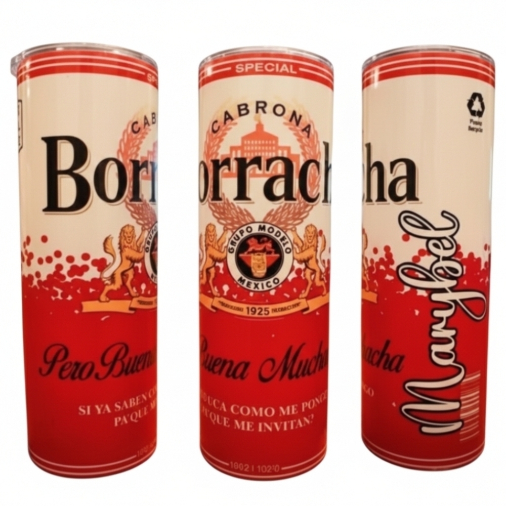 "Marybel" Borracha Modelo Stainless Steel Tumbler - 20 Oz